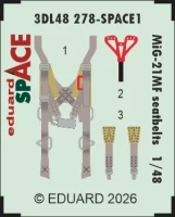 Eduard 3DL48278 MiG-21MF seatbelts SPACE 1/48