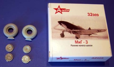 A-resin 32009 МиГ-3,ранние колеса шасси 1/32