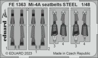 Eduard FE1363 Mi-4A seatbelts STEEL (TRUMP) 1/48