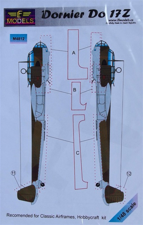 LF Model M4812 Mask Dornier Do 17Z (CAF/HOBBYCR.) 1/48