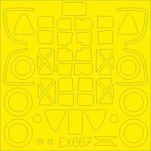 Eduard EX667 Mask 1/48 P-38F/G TFace (TAM)