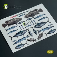 Reskit KA35003 Sea Fish set Type 1 - 3D Decal for dioramas 1/35