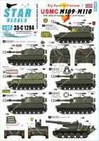 Star Decals 35-C1284 Big Guns in Vietnam # 1. USMC M109 155mm SP Howitzer and M110 8 inch SP Howitzer 1/35