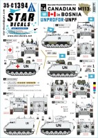 Star Decals 35-C1394 Canadian M113 in Bosnia.Balkan Peacekeepers # 14.M113A2, M113A2 ACAV, M577A1 and M113A2 TUA 1/35