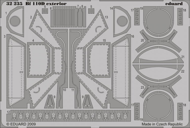 Eduard 32235 Bf 110D exterior DRA