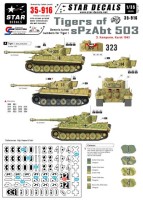 Star Decals STAR35916 Pz.Kpfw.VI Tigers of sPzAbt 503 #3. Generic turret numbers for Early Pz.Kpfw.VI Tiger I. 3. Kompanie in Summer 1943 (Kursk) 1/35