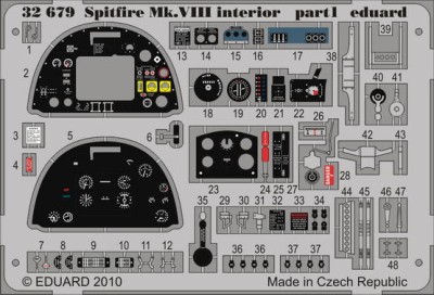 Eduard 32679 Spitfire Mk.VIII interior S.A.