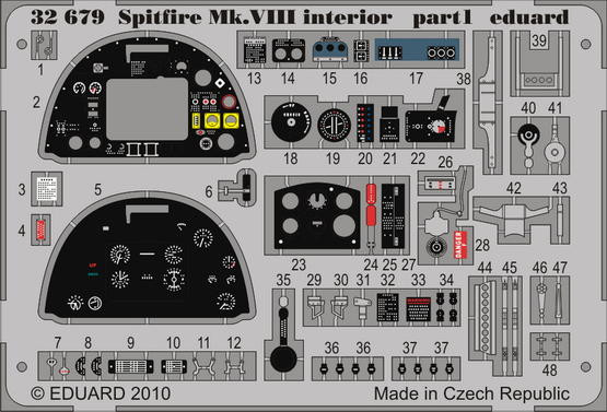 Eduard 32679 Spitfire Mk.VIII interior S.A.