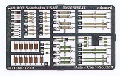 Eduard 49001 Seatbelts USAF &amp; USN WWII фототравление (распродажа)