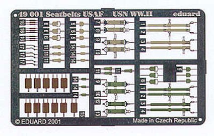 Eduard 49001 Seatbelts USAF & USN WWII фототравление (распродажа)