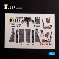 Reskit K72191 F-1 Support Fighter - interior 3D (PLATZ) 1/72