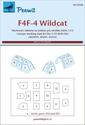 Peewit PW-M72038 1/72 Canopy mask F4F-4 Wildcat (AIRFIX)