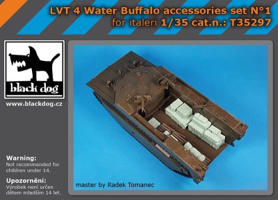 Black Dog T35297 LVT-4 Water Buffalo accessories set NВ°1 (designed to be used with Italeri kits) 1/35