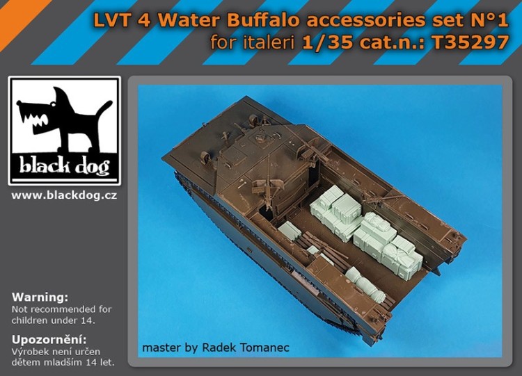 Black Dog T35297 LVT-4 Water Buffalo accessories set NВ°1 (designed to be used with Italeri kits) 1/35