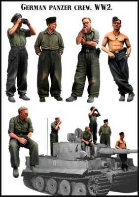 Evolution Miniatures BigSet-3 German panzer crew, WW II 1/35