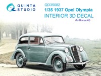 Quinta Studio QD35082 1937 Opel Olympia (Bronco) 3D Декаль интерьера кабины 1/35