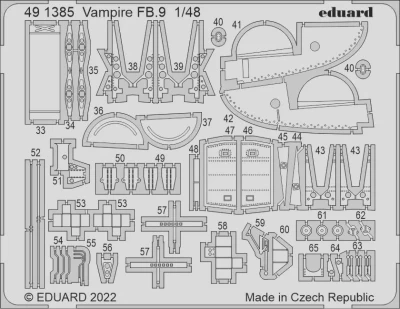 Eduard 491385 SET Vampire FB.9 (AIRF) 1/48