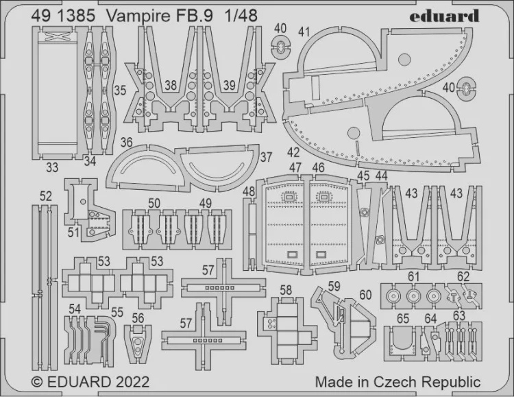 Eduard 491385 SET Vampire FB.9 (AIRF) 1/48