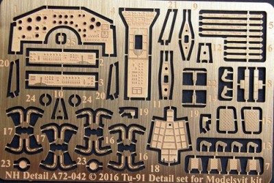 NH Detail NHA72-042 Tupolev Tu-91 'Boot' Detail Set 1/72
