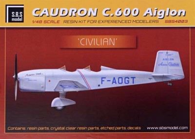 Sbs Model M4003 Caudron C.600 Aiglon Civilian (resin kit) 1/48