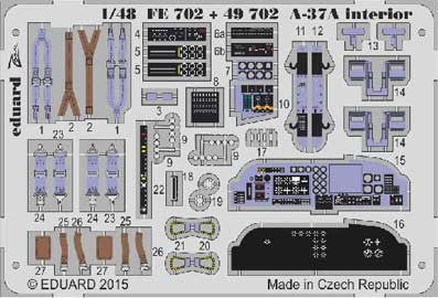 Eduard FE702 1/48 Цветное фототравление для A-37A interior S. A.