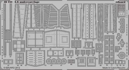 Eduard 48731 1/48 Фототравление A-6 undercarriage