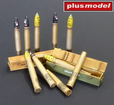 Plusmodel DP3060 8,8cm ammo KwK 36 Tiger II, Pak 43, Elefant 1/35