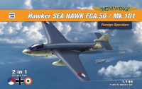 Miniwing Plastic MINI348 Hawker SEA HAWK Mk.50 / Mk.101 2 plastic kits, 3 decals versions, BOXED 1/144