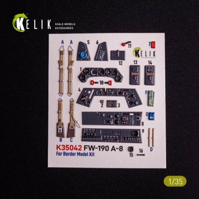 Reskit K35042 FW-190A-8 - interior 3D (BORDER) 1/35