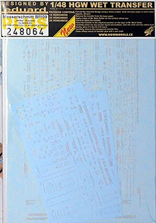 HGW 248064 Decals &amp; stencils Bf 109 Afrika (EDU) 1/48