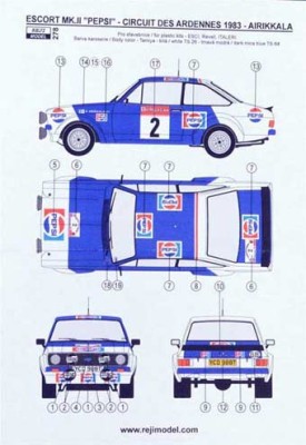 Reji Model 278 Ford Escort Mk.II RS 1800 PEPSI (1981) 1/24