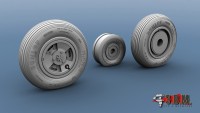 ЭВМ RS48082 De Havilland Vampire колеса шасси Тип-1 (прямой протектор) 1/48