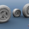 ЭВМ RS48082 De Havilland Vampire колеса шасси Тип-1 (прямой протектор) 1/48