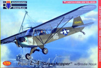 Kovozavody Prostejov 72191 Piper L-4 Grasshopper w/Brodie Hook (3x camo) 1/72