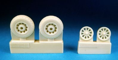 Barracuda Studios BCR48050 North-American P-51 Mustang Oval Tread Pattern Wheels 1/48