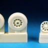 Barracuda Studios BCR48050 North-American P-51 Mustang Oval Tread Pattern Wheels 1/48