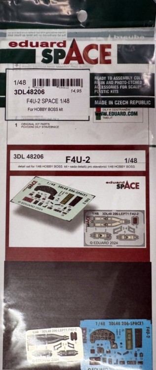 Eduard 3DL48206 F4U-2 SPACE (H.B) 1/48