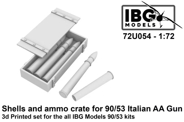 IBG Models U7254 Shells & Ammo Crates for 90/53 Italian AA Gun 1/72