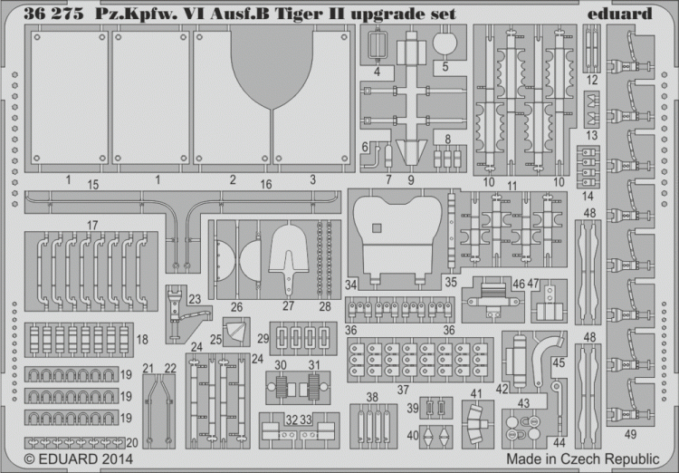 Eduard 36275 Pz.Kpfw. VI Ausf. B Tiger II upgrade set