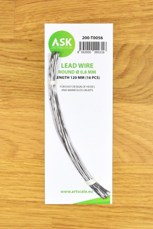 Art Scale 200-T0056 Lead Wire - Round 0,8 mm x 120 mm (16 pcs) No Scale