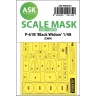 Art Scale 200-M48023 Northrop P-61A 'Black Widow' Kabuki wheels and canopy frame paint masks (outside only) 1/48