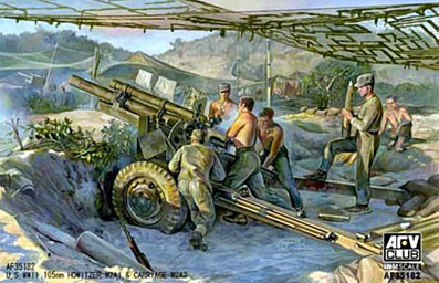 AFV Club AF35182 105mm HOWITZER M2A1 Carriage M2A2(WW II Version) 1/35