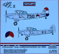 Kora Model C7258 Fokker C.X HS Engine Conv.Set (Ej?©rcito d.A.) 1/72