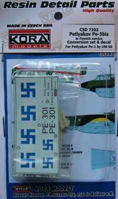 Kora Model CSD7202 Petlyakov Pe-3bis Conv.Set (Finnish service) 1/72