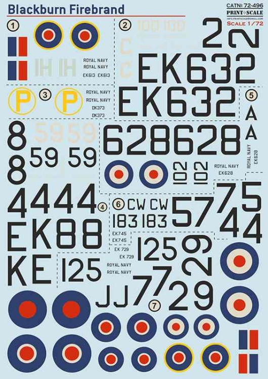 Print Scale 72496 Blackburn B. 46 Firebrand TF Mk. 5 1/72