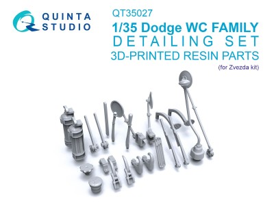 Quinta studio QT35027 Деталировочный набор для семейства автомобилей Dodge WC (Звезда) 1/35
