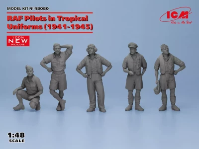 ICM 48080 RAF Pilots in Trop.Uniforms, 1941-45 (5 fig.) 1/48