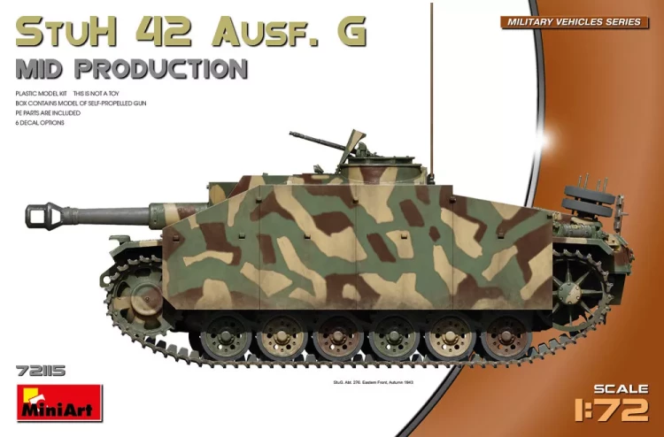 Miniart 72115 StuH 42 Ausf. G Mid Prod. (6x camo) 1/72