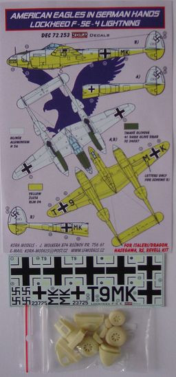 Kora Model DEC72253 Lockheed F-5E-4 Lightning (Luftwaffe) декали декали 1/72