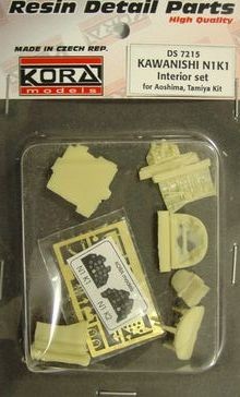 Kora Model DS7215 Kawanishi N1K1 Interior Set (TAM/AOSHIMA) 1/72